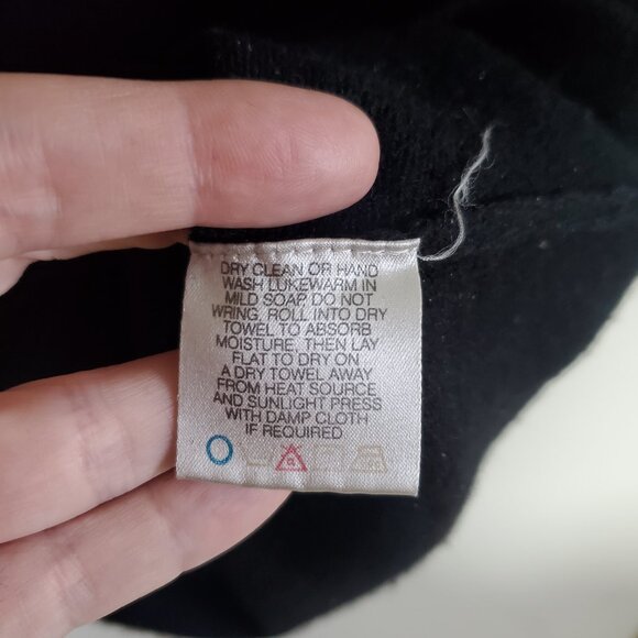 THE WORK CONNECTION Vintage Cashmere Crewneck SS Sweater Black Women's Large - Picture 8 of 9